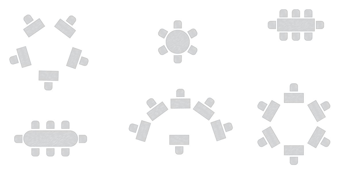 Mixed seating arrangement diagram